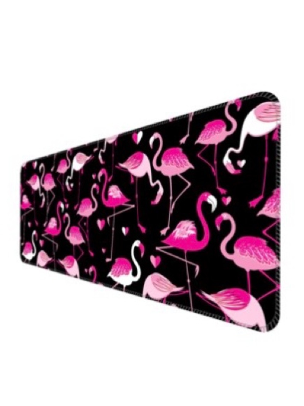 Black with Pink Flamingos Gaming Mouse Pad Computer Laptop Keyboard Desk New